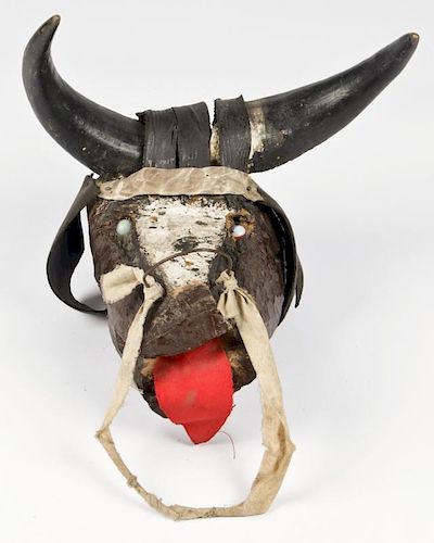 Vintage Mexican Toro Dance Mask, Guerrero State