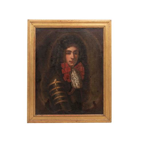 ANÓNIMO. Siglo XIX. Retrato de caballero. Óleo sobre tela. Enmarcado. Detalles de conservación 75 x 59 cm