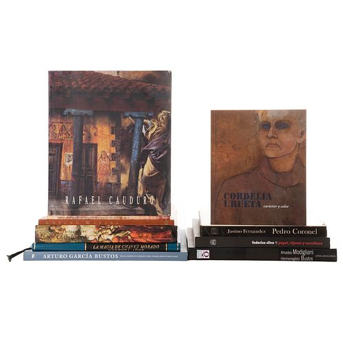 Libros sobre Pintores Mexicanos. Pedro Coronel. Pintor y Escultor / Federico Silva / Arturo Rivera / Amadeo Modigliani. Piezas: 10.