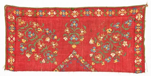 19th C. Central Asian Suzani Embroidery Panel