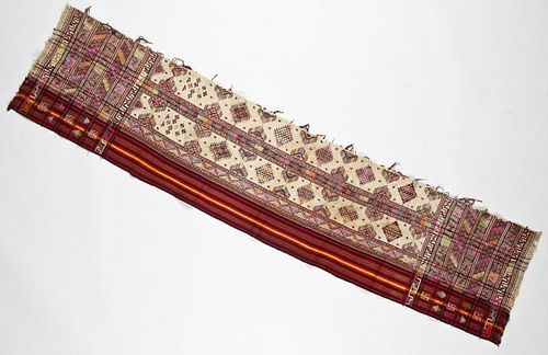 Large Bhutan Temple Cloth Runner, Early/Mid 20th C