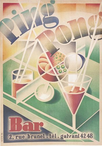 Vintage Poster - Ping Pong Bar Vintage Poster