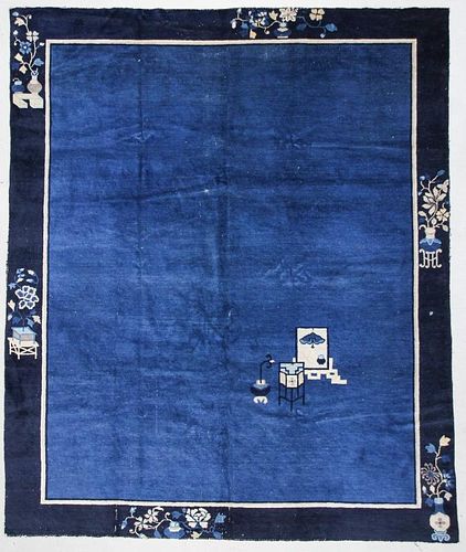 Antique Chinese Rug: 8'2" x 9'8" (249 x 295 cm)