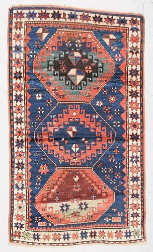 Antique Kazak Rug: 4'1" x 7' (124 x 213 cm)