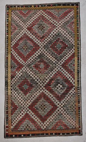 Modern Turkish Kilim:  6' x 10'6" (183 x 320 cm)