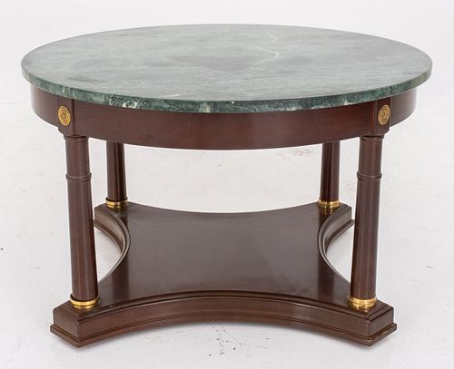 Neoclassical Style Marble-Topped Coffee Table