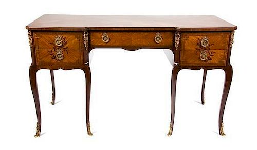 A Louis XVI Style Lady's Dressing Table Height 30 1/4 x width 51 x depth 20 1/4 inches.