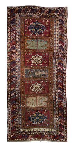 Antique Kazak Long Rug, 5'10'' x 13'8'' ( 1.78 x 4.17 M )