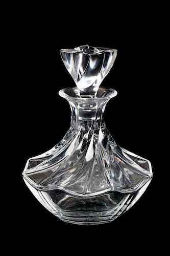A Lalique Crystal Decanter Height 9 1/4 inches.