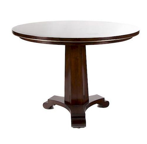 A Custom Dessin Fournir Companies Occasional Table Height 30 1/2 x width 42 x width 42 inches.