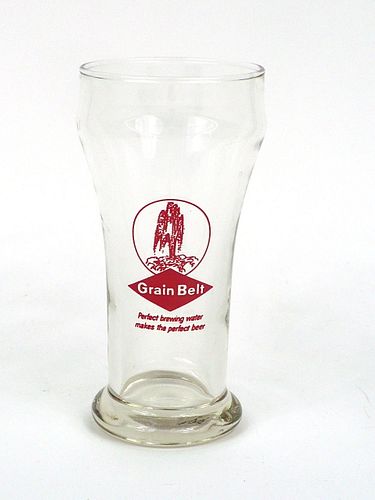 1965 Grain Belt Beer 5½ Inch Tall Bulge Top ACL Drinking Glass Minneapolis, Minnesota