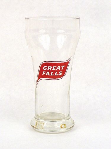 1951 Great Falls Select Beer 5¼ Inch Tall Bulge Top ACL Drinking Glass Great Falls, Montana