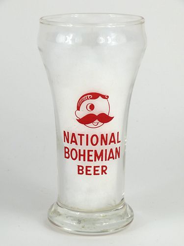 1953 National Bohemian Beer Bulge Top ACL Drinking Glass Baltimore, Maryland