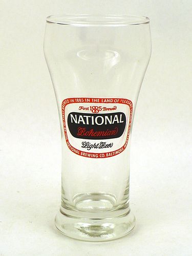 1972 National Bohemian Beer 5¾ Inch Tall Bulge Top ACL Drinking Glass Baltimore, Maryland