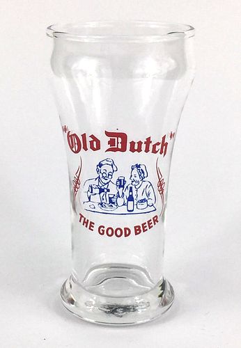 1951 Old Dutch Beer 5½ Inch Tall Bulge Top ACL Drinking Glass Findlay, Ohio