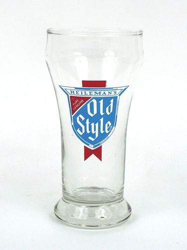 1972 Old Style Lager Beer 5½ Inch Tall Bulge Top ACL Drinking Glass La Crosse, Wisconsin