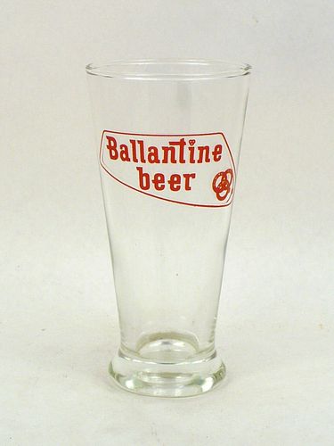 1958 Ballantine Beer 5¾ Inch Tall Flare Top ACL Drinking Glass Newark, New Jersey