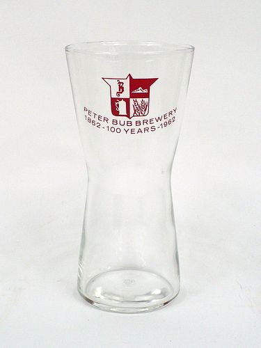 1962 Bub's Beer 6¾ Inch Tall Flare Top ACL Drinking Glass Winona, Minnesota
