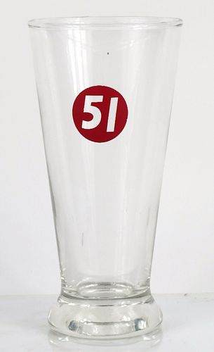 1953 Goldcrest 51 Beer 5½ Inch Tall Flare Top ACL Drinking Glass Memphis, Tennessee
