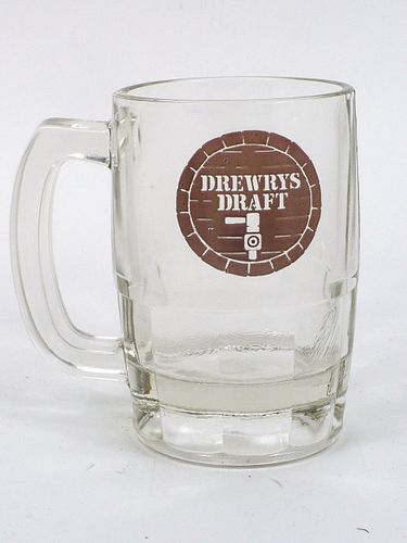 1969 Drewrys Draft Beer 5 Inch Tall Glass Mugs South Bend, Indiana