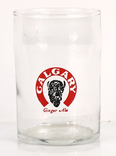 1950 Calgary Ginger Ale 3¾ Inch Tall ACL Drinking Glass Calgary, Alberta