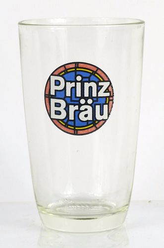 1955 Prinz Brau Beer 4½ Inch Tall ACL Drinking Glass Anchorage, Alaska