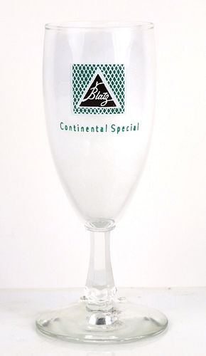 1953 Blatz Continental Special Beer 6¾ Inch Tall Stemmed ACL Drinking Glass Milwaukee, Wisconsin