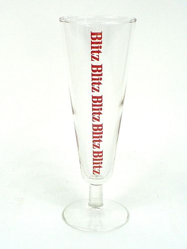 1970 Blitz Beer 8¼ Inch Tall Stemmed ACL Drinking Glass Portland, Oregon