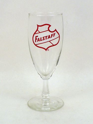 1943 Falstaff Beer 7½ Inch Tall Stemmed ACL Drinking Glass Saint Louis, Missouri