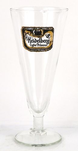 1938 Heidelberg Light Pilsener Beer 7½ Inch Tall Stemmed ACL Drinking Glass Tacoma, Washington