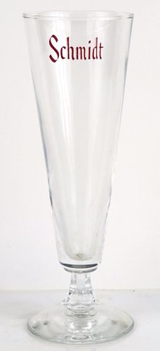 1956 Schmidt Beer 8¾ Inch Tall Stemmed ACL Drinking Glass Saint Paul, Minnesota