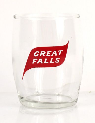 1963 Great Falls Beer 3¼ Inch Tall Barrel Glass Great Falls, Montana