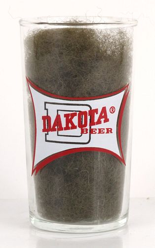 1961 Dakota Beer 4½ Inch Tall Straight Sided ACL Drinking Glass Bismarck, North Dakota