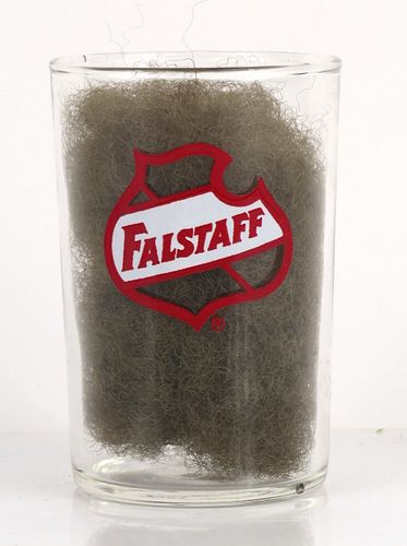 1943 Falstaff Beer 3½ Inch Tall Straight Sided ACL Drinking Glass Saint Louis, Missouri