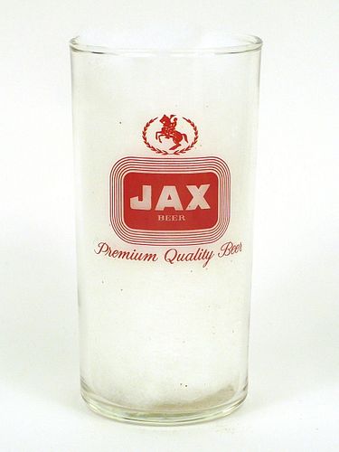 1958 Jax Beer 4¾ Inch Tall Straight Sided ACL Drinking Glass New Orleans, Louisiana