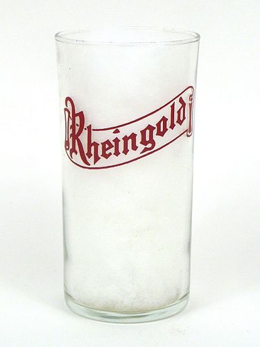 1949 Rheingold Beer 4½ Inch Tall Straight Sided ACL Drinking Glass Chicago, Illinois