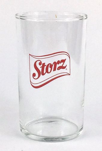 1965 Storz Beer 4 Inch Tall Straight Sided ACL Drinking Glass Omaha, Nebraska