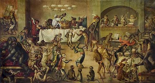 William Spilsbury, (English, 19th/20th century), Monkeys' Banquet