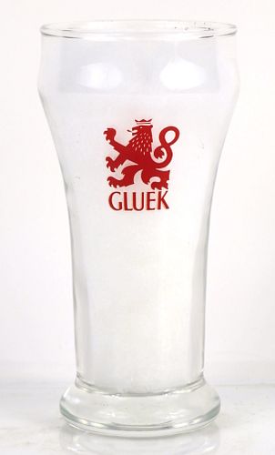 1959 Gluek Beer 5½ Inch Tall Bulge Top ACL Drinking Glass Minneapolis, Minnesota