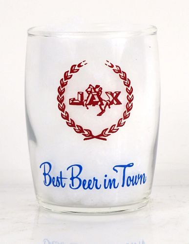 1951 Jax Beer 3¼ Inch Tall Barrel Glass New Orleans, Louisiana