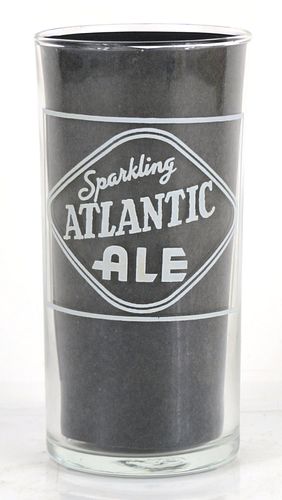 1941 Atlantic Ale 4¾ Inch Tall Straight Sided ACL Drinking Glass Atlanta, Georgia