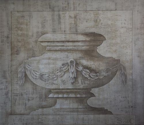 Artist Unknown, (20th century), En Grisaille Painting of an Urn