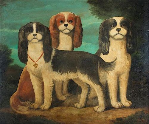 William Skilling, (American/British, 1862-1964), Three Spaniels