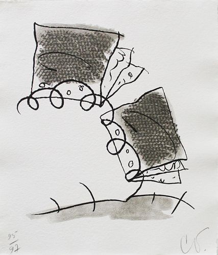 Claes Oldenburg - Notebook Torn in Half (State II)