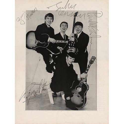 Beatles Signed 1963 Program Photo