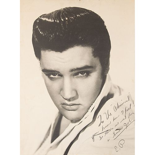 Elvis Presley Oversized Signed Photo to Col. Tom Parker