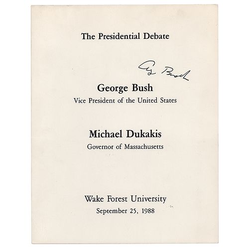 George Bush Signed Folder