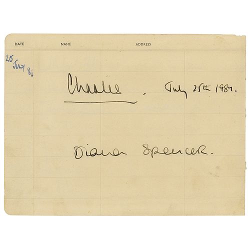 Princess Diana and Prince Charles Signatures