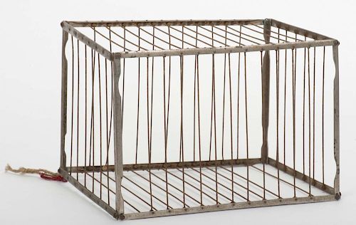 Vanishing Birdcage. German [?], ca. 1920. Nickel-plated cage vanishes from between the magicianНs ha
