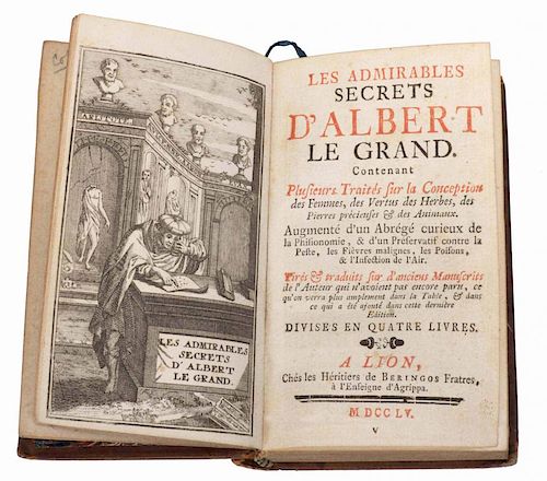 [Albertus Magnus] Les Admirables Secrets DНAlbert Le Grand. Lyon, 1755. Eighteenth century full leat
